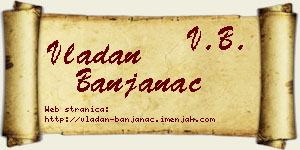 Vladan Banjanac vizit kartica